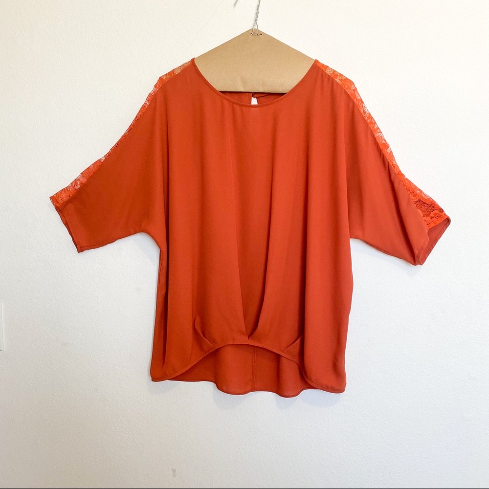 ALYX OVERSIZED ORANGE BLOUSE SIZE SMALL